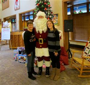 Ronald McDonald House: (left to right) Mom, "Santa" (Dad), and myself 